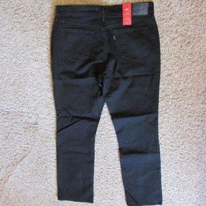 NWT Levis 505 Straight Leg 30 Black Denim Mid Rise Zip Fly Jeans Easy Hip Thigh